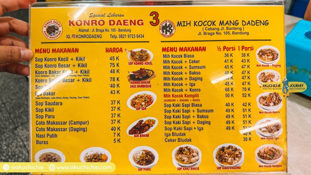 menu mih kocok Bandung